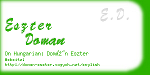 eszter doman business card